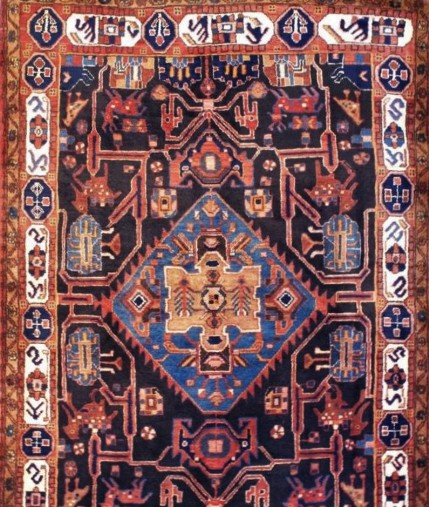 tappeto persiano con nero e marrone scontato a metà prezzo
